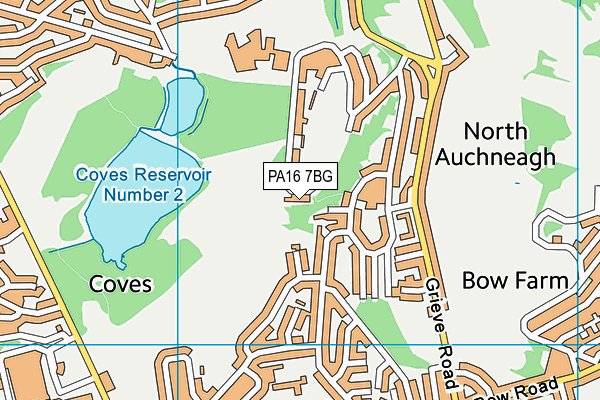 PA16 7BG map - OS VectorMap District (Ordnance Survey) PA16 7BG map - OS VectorMap District (Ordnance Survey)