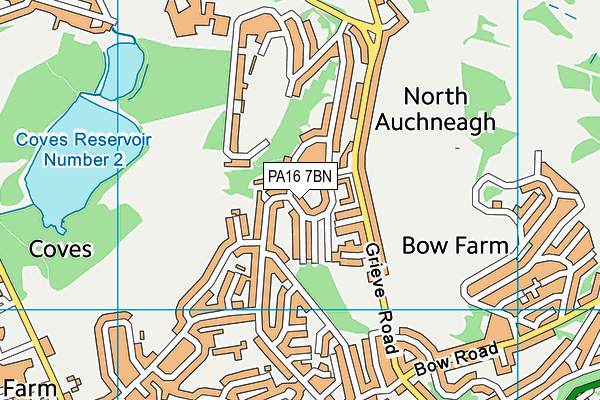 PA16 7BN map - OS VectorMap District (Ordnance Survey) PA16 7BN map - OS VectorMap District (Ordnance Survey)