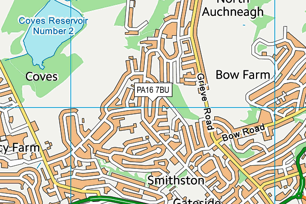 PA16 7BU map - OS VectorMap District (Ordnance Survey) PA16 7BU map - OS VectorMap District (Ordnance Survey)