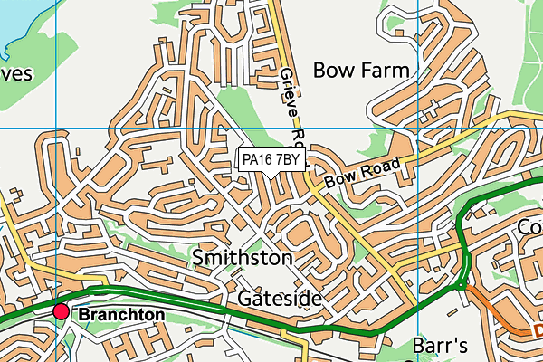 PA16 7BY map - OS VectorMap District (Ordnance Survey) PA16 7BY map - OS VectorMap District (Ordnance Survey)