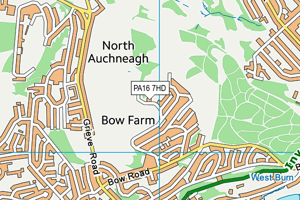 PA16 7HD map - OS VectorMap District (Ordnance Survey) PA16 7HD map - OS VectorMap District (Ordnance Survey)