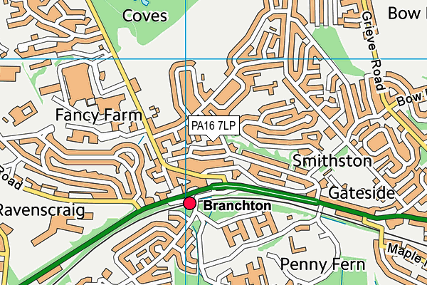 PA16 7LP map - OS VectorMap District (Ordnance Survey) PA16 7LP map - OS VectorMap District (Ordnance Survey)