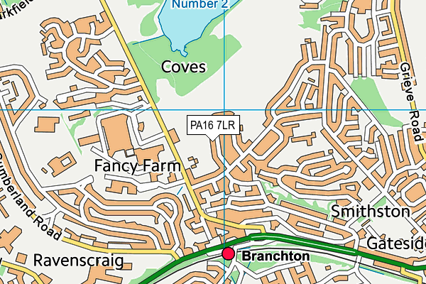 PA16 7LR map - OS VectorMap District (Ordnance Survey) PA16 7LR map - OS VectorMap District (Ordnance Survey)
