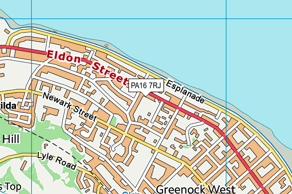 PA16 7RJ map - OS VectorMap District (Ordnance Survey)