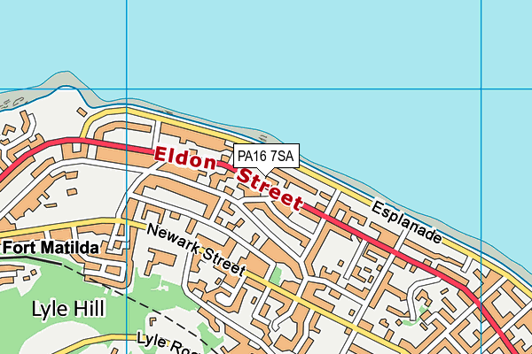 PA16 7SA map - OS VectorMap District (Ordnance Survey) PA16 7SA map - OS VectorMap District (Ordnance Survey)