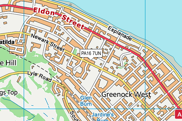 PA16 7UN map - OS VectorMap District (Ordnance Survey) PA16 7UN map - OS VectorMap District (Ordnance Survey)