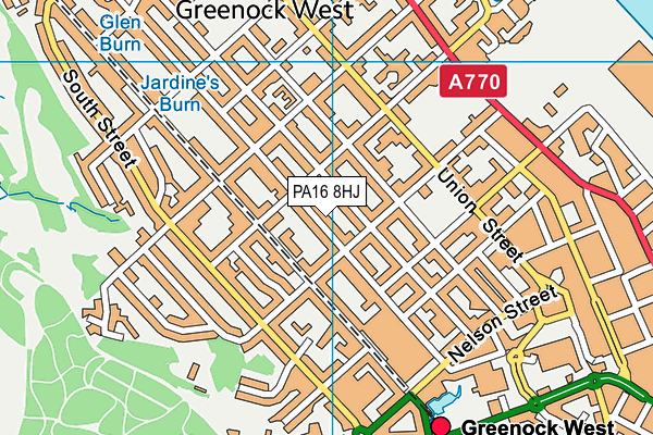 PA16 8HJ map - OS VectorMap District (Ordnance Survey) PA16 8HJ map - OS VectorMap District (Ordnance Survey)