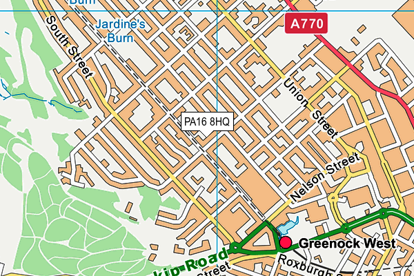 PA16 8HQ map - OS VectorMap District (Ordnance Survey) PA16 8HQ map - OS VectorMap District (Ordnance Survey)