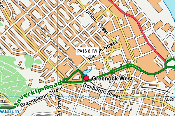 PA16 8HW map - OS VectorMap District (Ordnance Survey) PA16 8HW map - OS VectorMap District (Ordnance Survey)