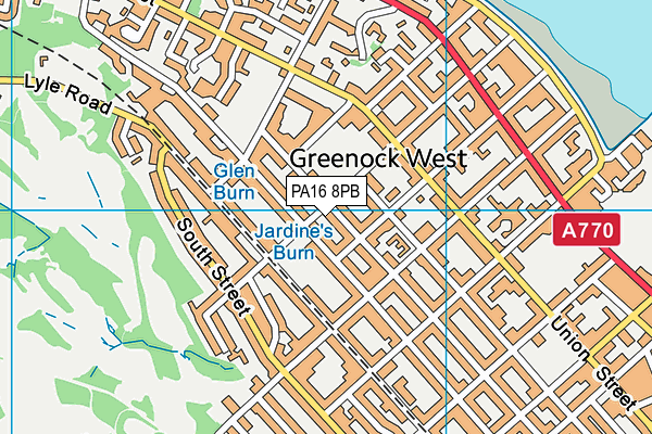 PA16 8PB map - OS VectorMap District (Ordnance Survey) PA16 8PB map - OS VectorMap District (Ordnance Survey)