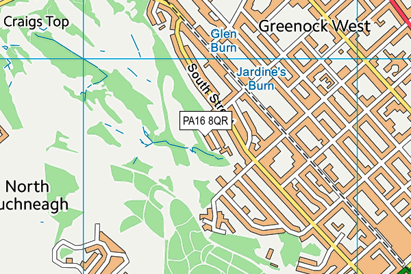 PA16 8QR map - OS VectorMap District (Ordnance Survey) PA16 8QR map - OS VectorMap District (Ordnance Survey)