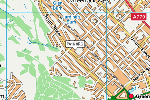 PA16 8RG map - OS VectorMap District (Ordnance Survey) PA16 8RG map - OS VectorMap District (Ordnance Survey)