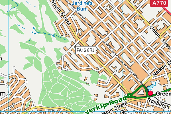 PA16 8RJ map - OS VectorMap District (Ordnance Survey) PA16 8RJ map - OS VectorMap District (Ordnance Survey)