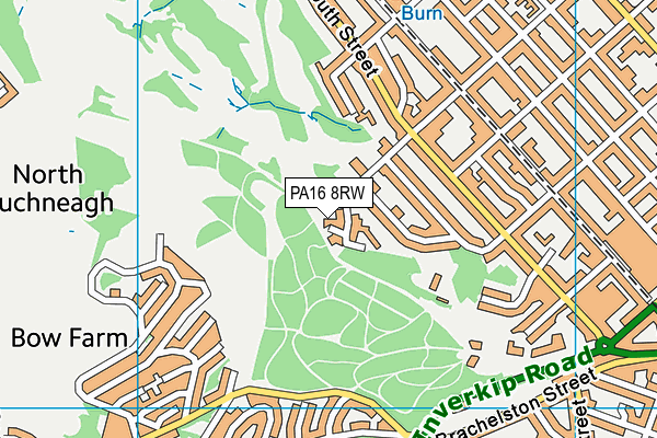 PA16 8RW map - OS VectorMap District (Ordnance Survey) PA16 8RW map - OS VectorMap District (Ordnance Survey)