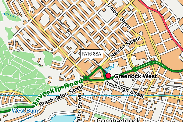PA16 8SA map - OS VectorMap District (Ordnance Survey) PA16 8SA map - OS VectorMap District (Ordnance Survey)