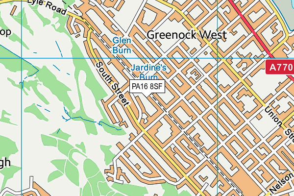 PA16 8SF map - OS VectorMap District (Ordnance Survey) PA16 8SF map - OS VectorMap District (Ordnance Survey)