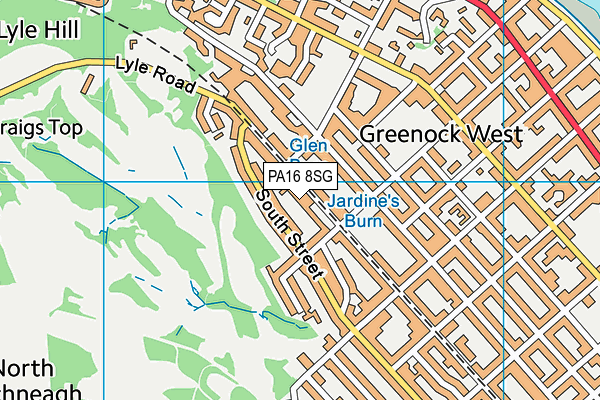 PA16 8SG map - OS VectorMap District (Ordnance Survey) PA16 8SG map - OS VectorMap District (Ordnance Survey)