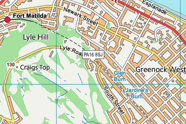 PA16 8SJ map - OS VectorMap District (Ordnance Survey) PA16 8SJ map - OS VectorMap District (Ordnance Survey)