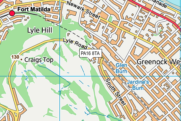 PA16 8TA map - OS VectorMap District (Ordnance Survey) PA16 8TA map - OS VectorMap District (Ordnance Survey)