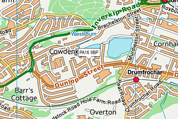 PA16 9BP map - OS VectorMap District (Ordnance Survey) PA16 9BP map - OS VectorMap District (Ordnance Survey)