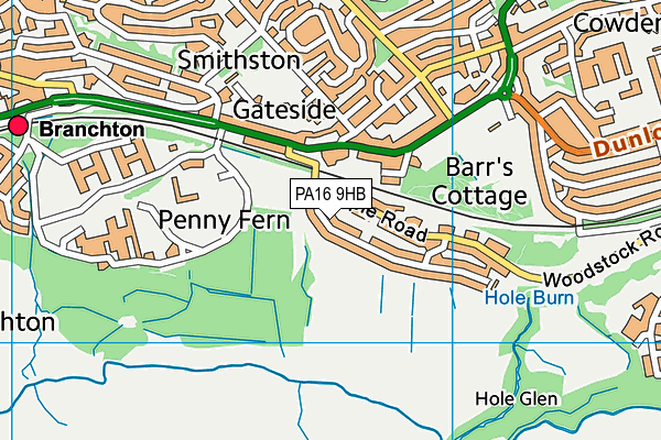 PA16 9HB map - OS VectorMap District (Ordnance Survey) PA16 9HB map - OS VectorMap District (Ordnance Survey)