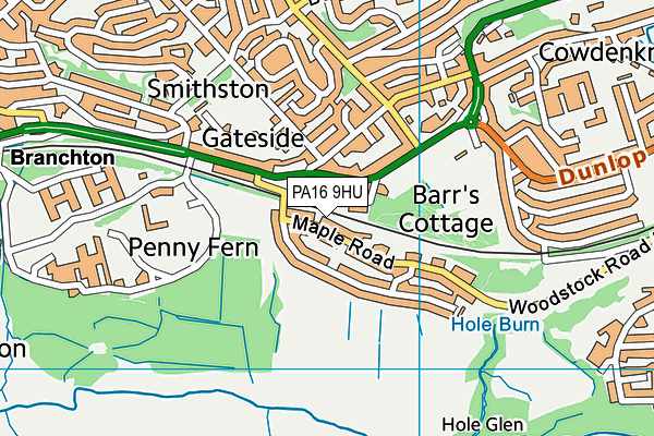 PA16 9HU map - OS VectorMap District (Ordnance Survey) PA16 9HU map - OS VectorMap District (Ordnance Survey)