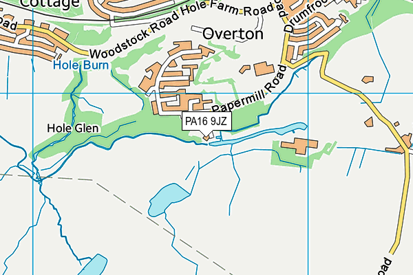 PA16 9JZ map - OS VectorMap District (Ordnance Survey) PA16 9JZ map - OS VectorMap District (Ordnance Survey)