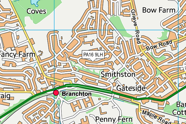 PA16 9LH map - OS VectorMap District (Ordnance Survey) PA16 9LH map - OS VectorMap District (Ordnance Survey)