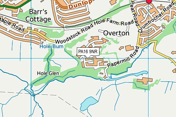 PA16 9NR map - OS VectorMap District (Ordnance Survey) PA16 9NR map - OS VectorMap District (Ordnance Survey)