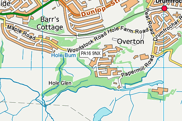 PA16 9NX map - OS VectorMap District (Ordnance Survey) PA16 9NX map - OS VectorMap District (Ordnance Survey)