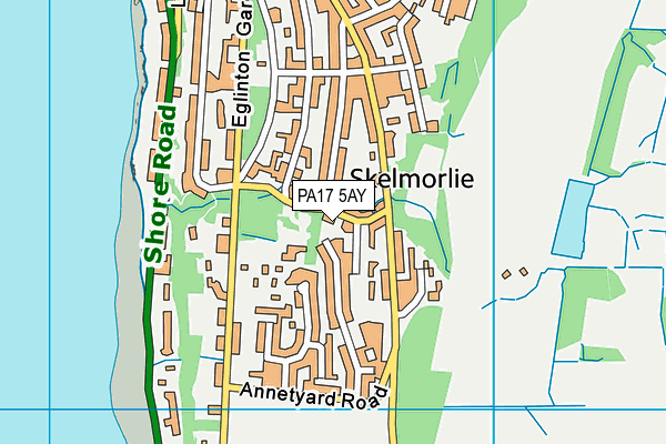 PA17 5AY map - OS VectorMap District (Ordnance Survey) PA17 5AY map - OS VectorMap District (Ordnance Survey)