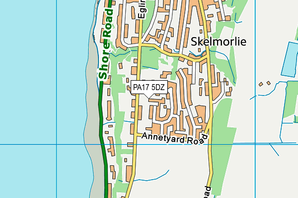 PA17 5DZ map - OS VectorMap District (Ordnance Survey) PA17 5DZ map - OS VectorMap District (Ordnance Survey)