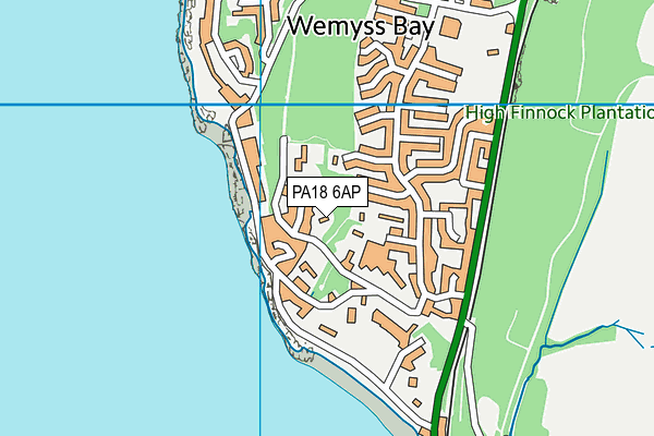PA18 6AP map - OS VectorMap District (Ordnance Survey)