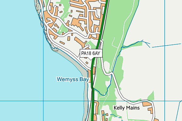 PA18 6AY map - OS VectorMap District (Ordnance Survey)