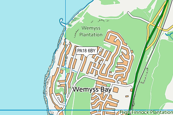 PA18 6BY map - OS VectorMap District (Ordnance Survey)