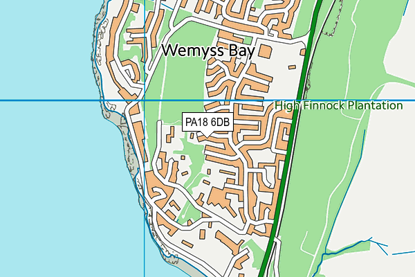 PA18 6DB map - OS VectorMap District (Ordnance Survey) PA18 6DB map - OS VectorMap District (Ordnance Survey)