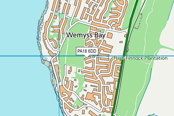 PA18 6DD map - OS VectorMap District (Ordnance Survey) PA18 6DD map - OS VectorMap District (Ordnance Survey)
