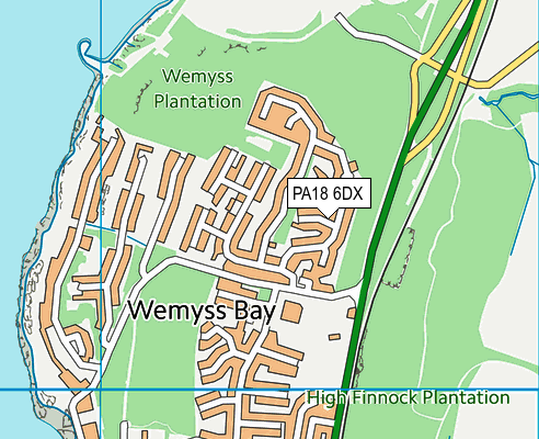 PA18 6DX map - OS VectorMap District (Ordnance Survey) PA18 6DX map - OS VectorMap District (Ordnance Survey)