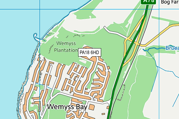PA18 6HD map - OS VectorMap District (Ordnance Survey) PA18 6HD map - OS VectorMap District (Ordnance Survey)