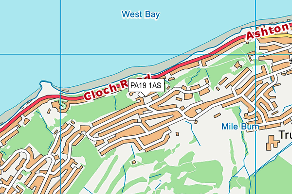 PA19 1AS map - OS VectorMap District (Ordnance Survey)