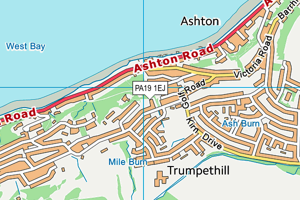 PA19 1EJ map - OS VectorMap District (Ordnance Survey)