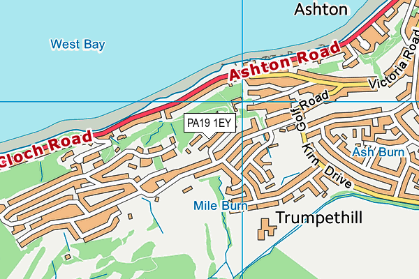 PA19 1EY map - OS VectorMap District (Ordnance Survey)