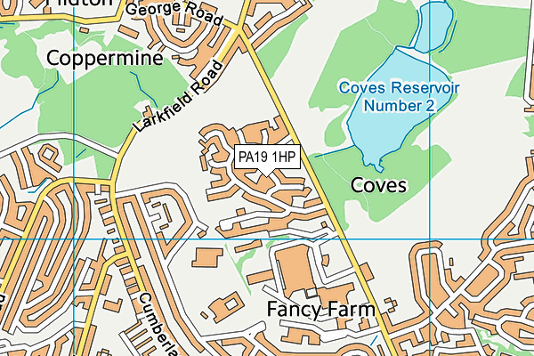 PA19 1HP map - OS VectorMap District (Ordnance Survey)