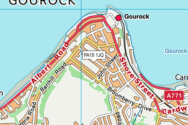 PA19 1JQ map - OS VectorMap District (Ordnance Survey)