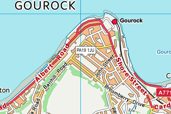 PA19 1JU map - OS VectorMap District (Ordnance Survey)