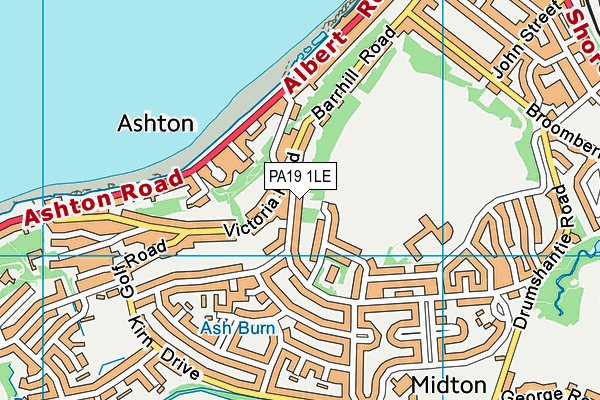 PA19 1LE map - OS VectorMap District (Ordnance Survey)