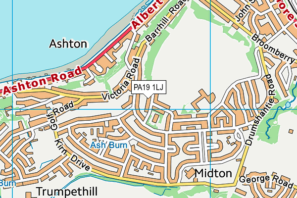 PA19 1LJ map - OS VectorMap District (Ordnance Survey)