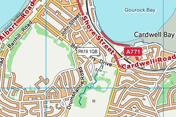 PA19 1QB map - OS VectorMap District (Ordnance Survey)