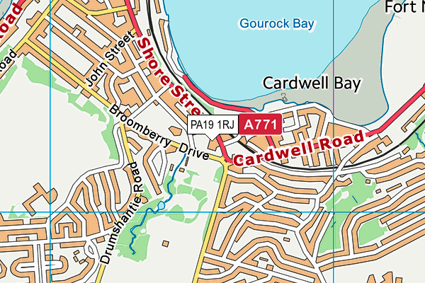 PA19 1RJ map - OS VectorMap District (Ordnance Survey)