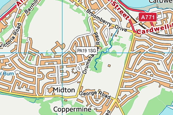 PA19 1SG map - OS VectorMap District (Ordnance Survey) PA19 1SG map - OS VectorMap District (Ordnance Survey)